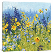 Load image into Gallery viewer, 37&quot; H x 37&quot; W x 1.5&quot; D Joyful In July III by Shirley Novak - Unframed Painting on Canvas
