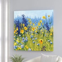 Load image into Gallery viewer, 37&quot; H x 37&quot; W x 1.5&quot; D Joyful In July III by Shirley Novak - Unframed Painting on Canvas
