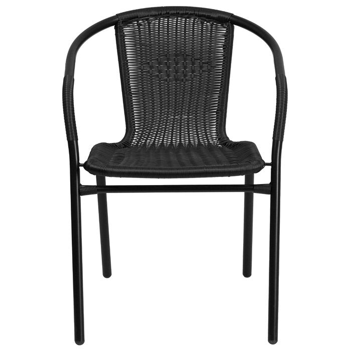 A Pair of Justin Stacking Patio Dining Chair, #6228