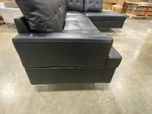 Load image into Gallery viewer, Aberdale 109&quot; Wide Faux Leather Right Hand Facing Corner Sectional with Ottoman
