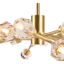 Load image into Gallery viewer, Gold Kacey 16 - Light Sputnik Modern Linear Chandelier
