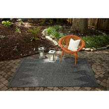 Load image into Gallery viewer, Kaci Chevron Charcoal Indoor / Outdoor Area Rug 5231RR
