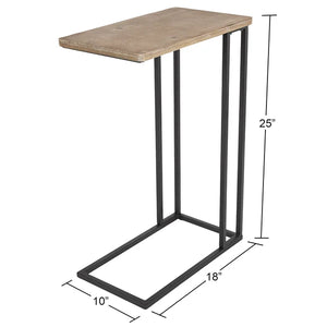 Kadlec 25.25'' Tall Solid Wood C Table End Table