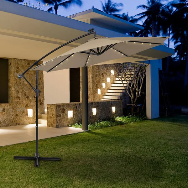 Kaia 120'' Lighted Cantilever Umbrella