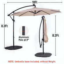 Load image into Gallery viewer, Kaia 120&#39;&#39; Lighted Cantilever Umbrella
