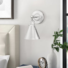 Load image into Gallery viewer, Polished Nickel Kairi 1 - Light Dimmable Armed Sconce
