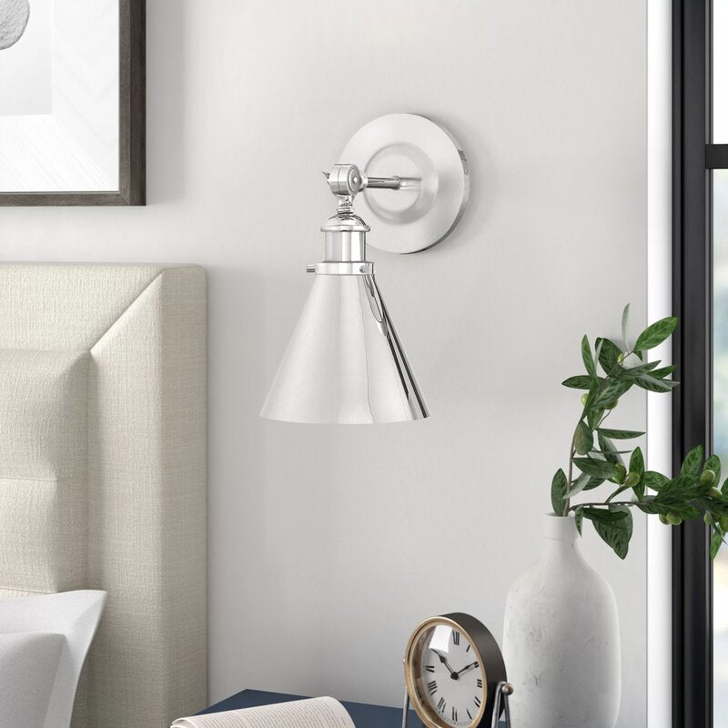 Polished Nickel Kairi 1 - Light Dimmable Armed Sconce