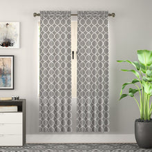 Load image into Gallery viewer, Kaiser Geometric Room Darkening Rod Pocket Curtain (Set of 2) GL626
