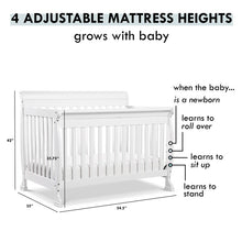 Load image into Gallery viewer, White Kalani 4-in-1 Convertible Crib
