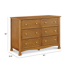 Load image into Gallery viewer, Chestnut Kalani 6 Drawer Double Dresser 7757RR
