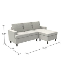 Load image into Gallery viewer, Kamilya 73.23&quot; Wide Reversible Sofa &amp; Chaise with Ottoman
