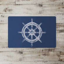 Load image into Gallery viewer, Navy Kannon Kitchen Mat

