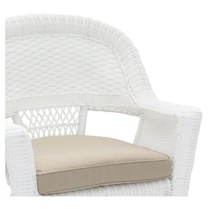 36" H x 26" W White  Karan and Wicker Lane Patio Chair 5447RR