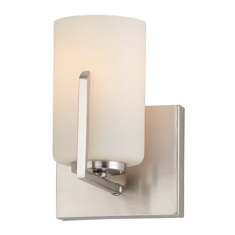 Satin Nickel Karla 1 - Light Dimmable Armed Sconce