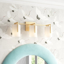 Load image into Gallery viewer, Satin Brass Karla 3 - Light Dimmable Vanity Light
