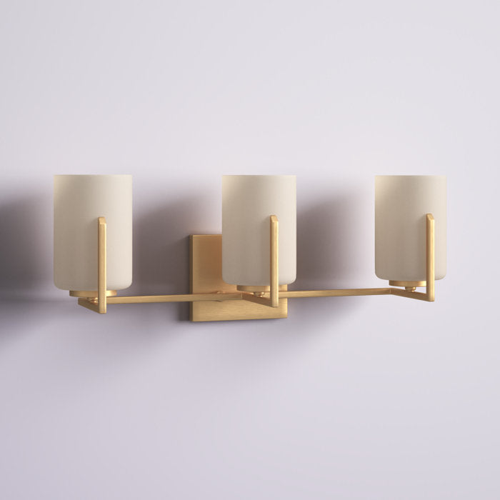 Satin Brass Karla 3 - Light Dimmable Vanity Light