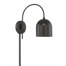 Load image into Gallery viewer, Oil Rubbed Bronze Karlie 1 - Light Plug-In Armed Sconce
