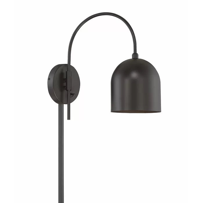 Oil Rubbed Bronze Karlie 1 - Light Plug-In Armed Sconce