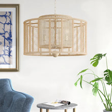 Load image into Gallery viewer, Burnished Silver Karlie 4 - Light Unique / Statement Drum Chandelier
