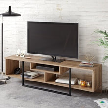 Load image into Gallery viewer, Walnut Karon TV Stand for TVs up to 65&quot; 1049CDR
