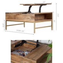 Load image into Gallery viewer, Kassidy Lift Top Coffee Table with Storage Natural Wood  #2098HW
