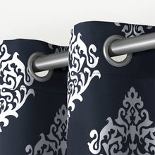 Load image into Gallery viewer, Kassie Damask Room Darkening Thermal Grommet Curtain Panels (Set of 8) 1685CDR
