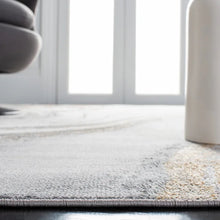 Load image into Gallery viewer, Katelin Abstract Area Rug in Gray/Gold/White 10&#39; x 14&#39;
