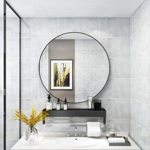 16" H x 16" W x 0.98" D Katha Round Metal Wall Mirror