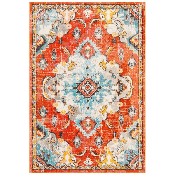 Kathryn Oriental Area Rug in Orange 3' x 5'