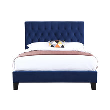 Load image into Gallery viewer, Navy Blue Kayden Tufted Upholstered Low Profile Standard Bed
