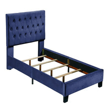 Load image into Gallery viewer, Navy Kayden Tufted Upholstered Low Profile Standard Bed, Twin
