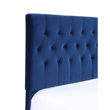 Load image into Gallery viewer, Navy Kayden Tufted Upholstered Low Profile Standard Bed, Twin
