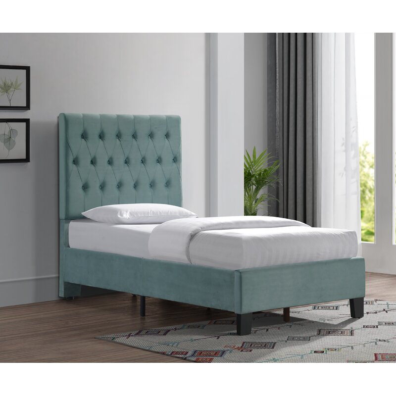 Kayden Tufted Upholstered Low Profile Standard Bed twin