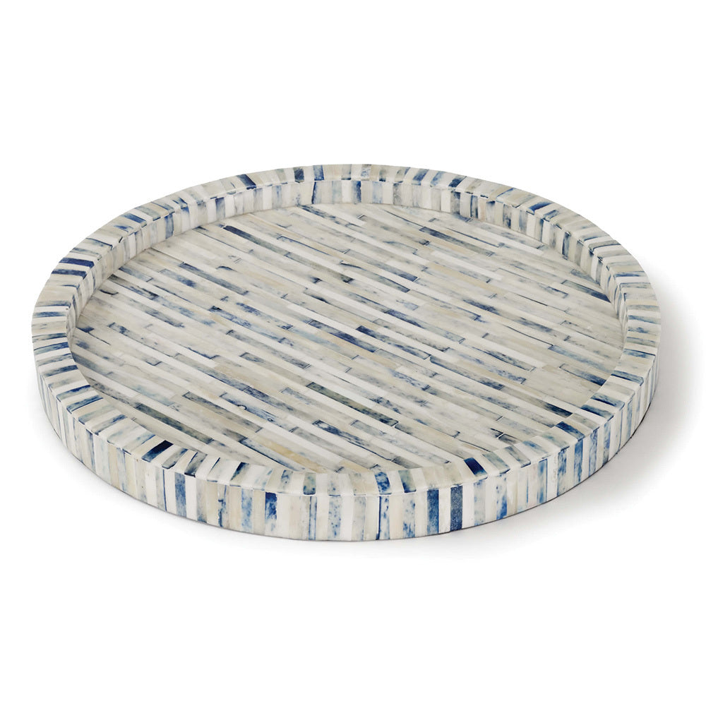Regina Andrew Blue/Natural Round Bone & Indigo Tray #9747