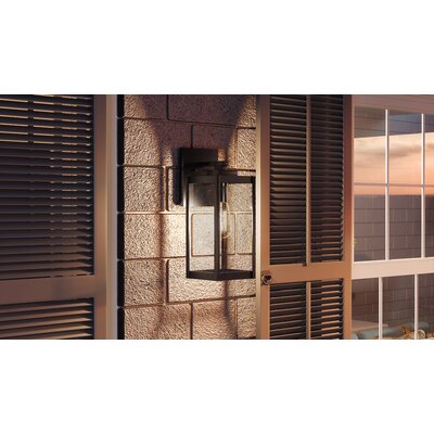 Kaylie Earth Black 1 - Bulb Outdoor Wall Lantern 625CDR