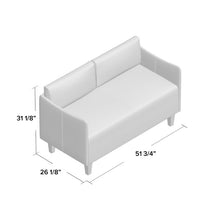 Load image into Gallery viewer, Keanu 52&quot; Square Arms Loveseat (SB272)

