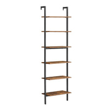 Load image into Gallery viewer, (6 Shelves) 80&quot; H x 23&quot; W x 11&quot; D Keemora Steel Ladder Bookcase
