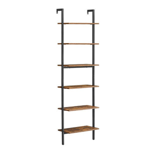 (6 Shelves) 80" H x 23" W x 11" D Keemora Steel Ladder Bookcase