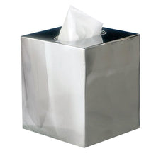 Load image into Gallery viewer, Polished Steel Keenum Tissue Box Cover 1488AH
