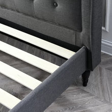 Load image into Gallery viewer, Queen Gray Kegler Tufted Upholstered Low Profile Platform Bed
