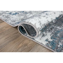 Load image into Gallery viewer, Kehly Machine Woven Performance Gray/Blue Rug 5 x 7
