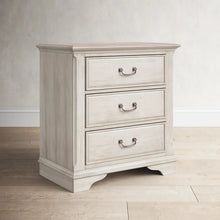 Load image into Gallery viewer, Kelton 30&#39;&#39; Tall 3 - Drawer Nightstand in Antique White/Heavy Wire Brush
