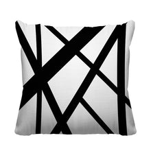Load image into Gallery viewer, 16&quot; x 16&quot; Black Kem Lines Indoor/Outdoor Throw Pillow
