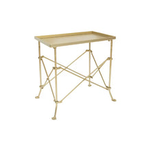 Load image into Gallery viewer, Gold Kendis 20&#39;&#39; Tall Tray Top End Table
