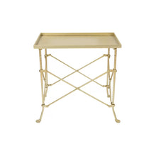 Load image into Gallery viewer, Gold Kendis 20&#39;&#39; Tall Tray Top End Table
