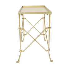 Load image into Gallery viewer, Gold Kendis 20&#39;&#39; Tall Tray Top End Table
