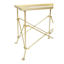 Load image into Gallery viewer, Gold Kendis 20&#39;&#39; Tall Tray Top End Table
