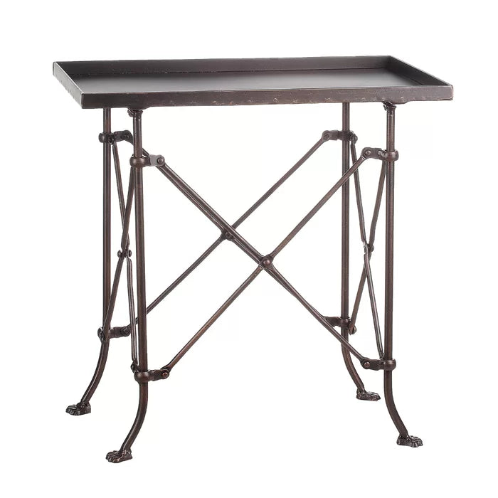 Bronze Kendis 20'' Tall Tray Top End Table