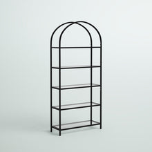 Load image into Gallery viewer, Black Kendra 12.3&#39;&#39; H x 32.7&#39;&#39; W x 11.9&#39;&#39; D  Steel Etagere Bookcase
