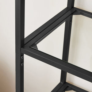 Black Kendra 12.3'' H x 32.7'' W x 11.9'' D  Steel Etagere Bookcase